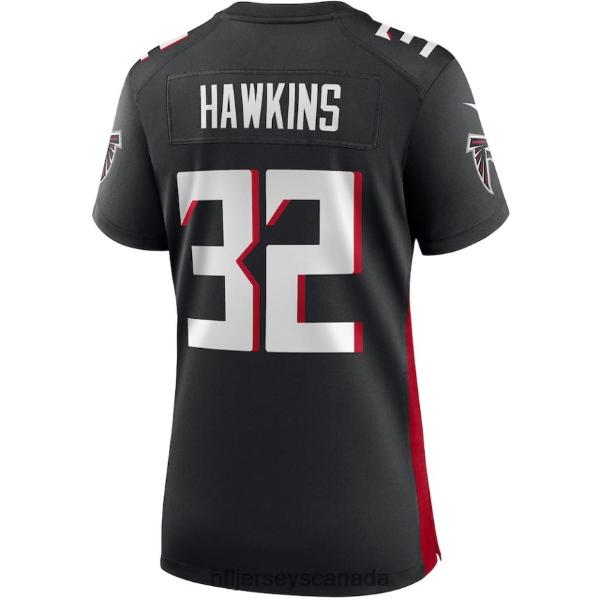 Women Atlanta Falcons Jaylinn Hawkins Nike Black Game Jersey Clothing NFL TBXFR65595