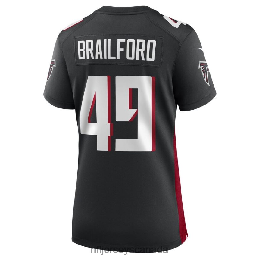 Women Atlanta Falcons Jordan Brailford Nike Black Game Player Jersey Clothing NFL TBXFR65393