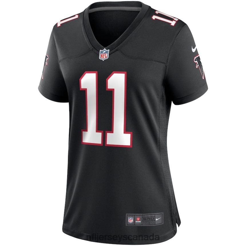 Women Atlanta Falcons Julio Jones Nike Black Throwback Game Jersey Clothing NFL TBXFR61324
