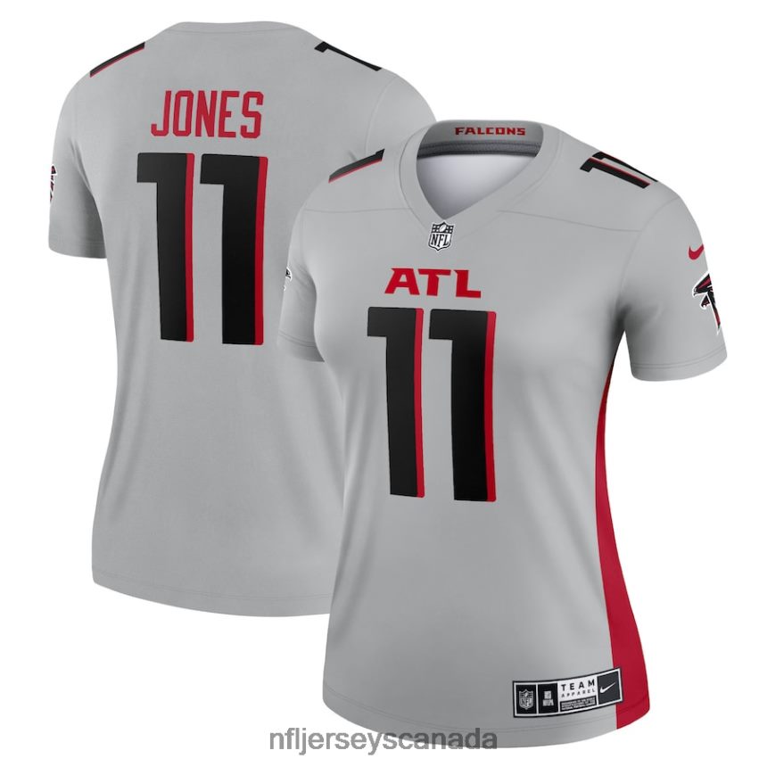 Women Atlanta Falcons Julio Jones Nike Silver Inverted Legend Jersey Clothing NFL TBXFR65087