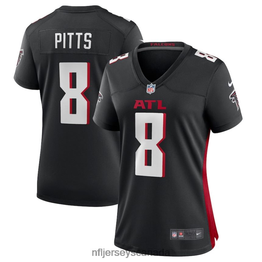 Women Atlanta Falcons Kyle Pitts Nike Black 2021 Draft First Round Pick Player Game Jersey Clothing NFL TBXFR63725
