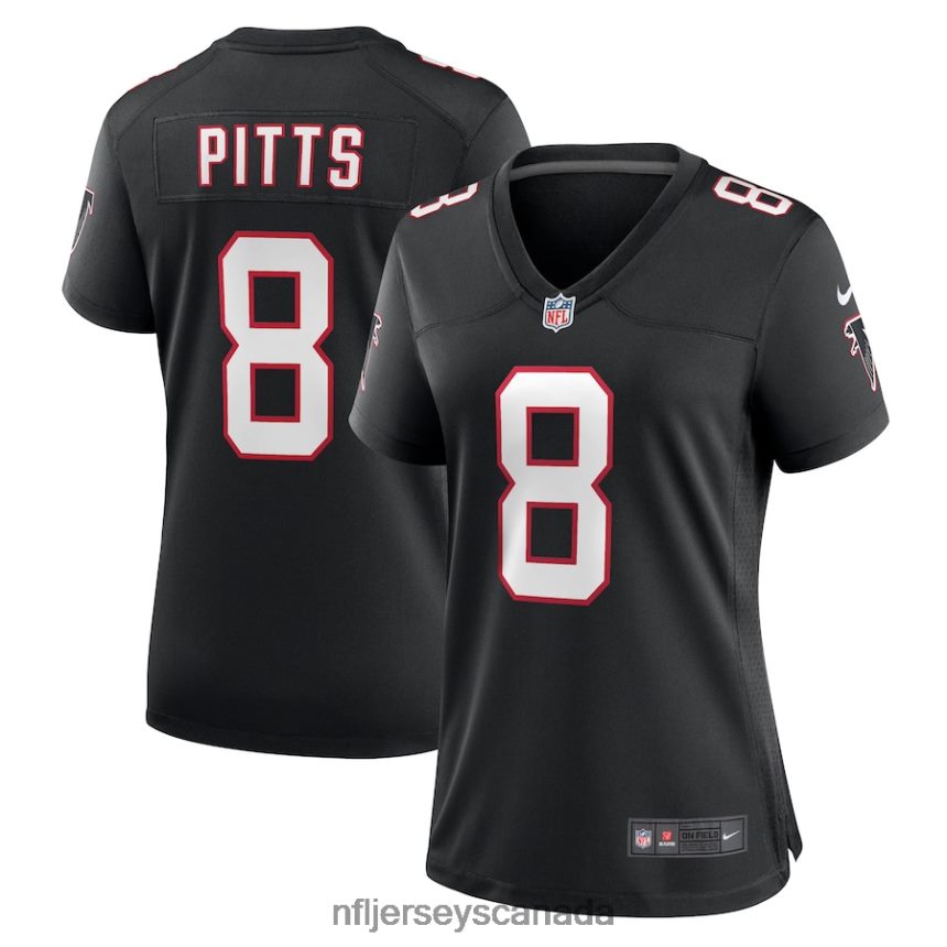 Women Atlanta Falcons Kyle Pitts Nike Black Game Jersey Clothing NFL TBXFR65197