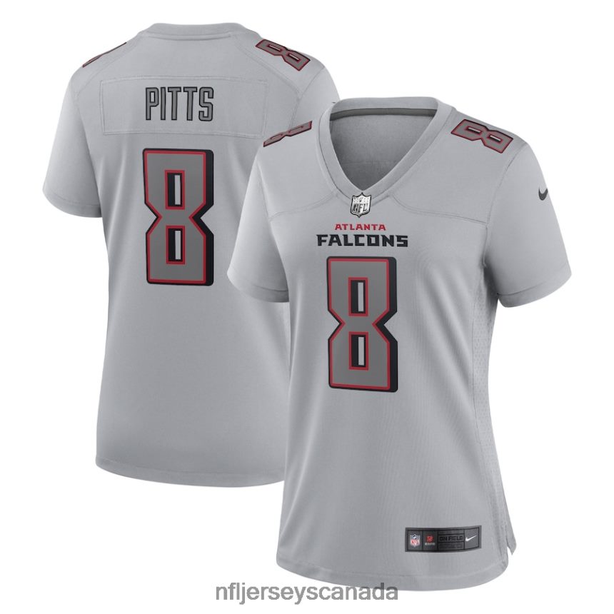 Women Atlanta Falcons Kyle Pitts Nike Gray Atmosphere Fashion Game Jersey Clothing NFL TBXFR65088