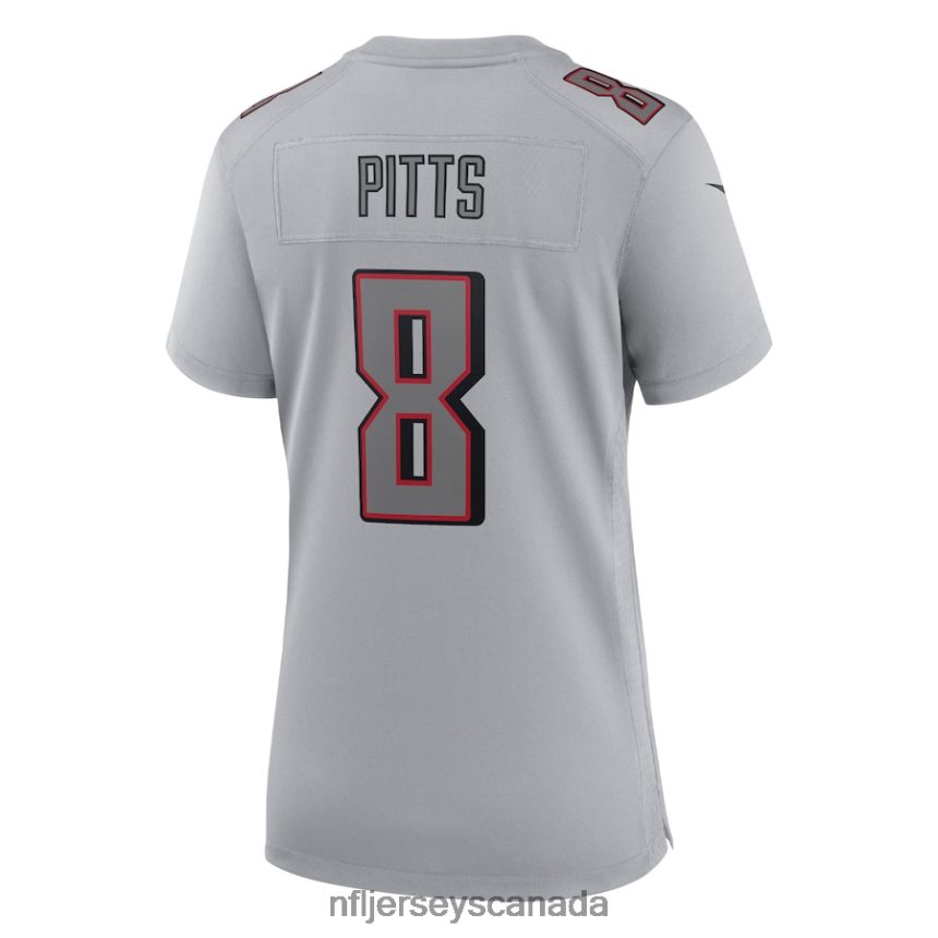 Women Atlanta Falcons Kyle Pitts Nike Gray Atmosphere Fashion Game Jersey Clothing NFL TBXFR65088
