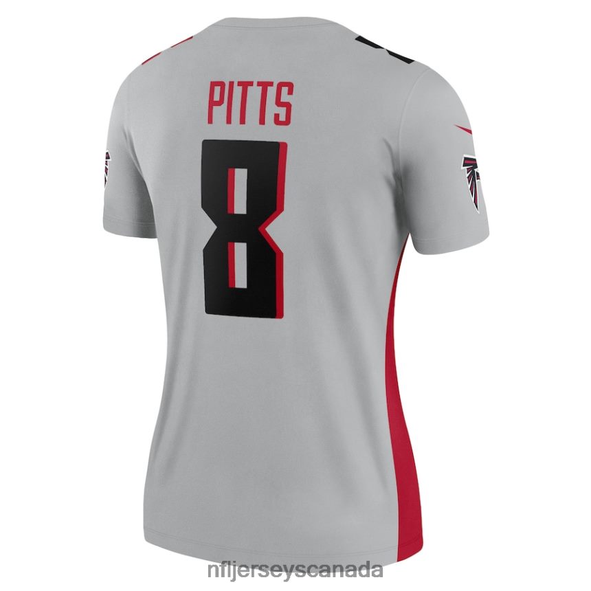 Women Atlanta Falcons Kyle Pitts Nike Gray Inverted Legend Jersey Clothing NFL TBXFR63632