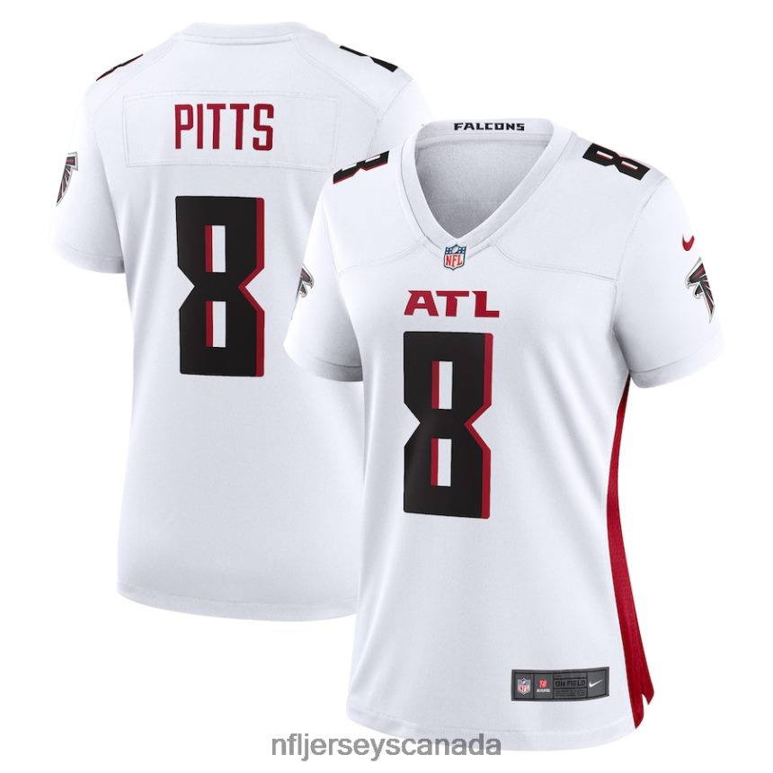 Women Atlanta Falcons Kyle Pitts Nike White Game Player Jersey Clothing NFL TBXFR63947