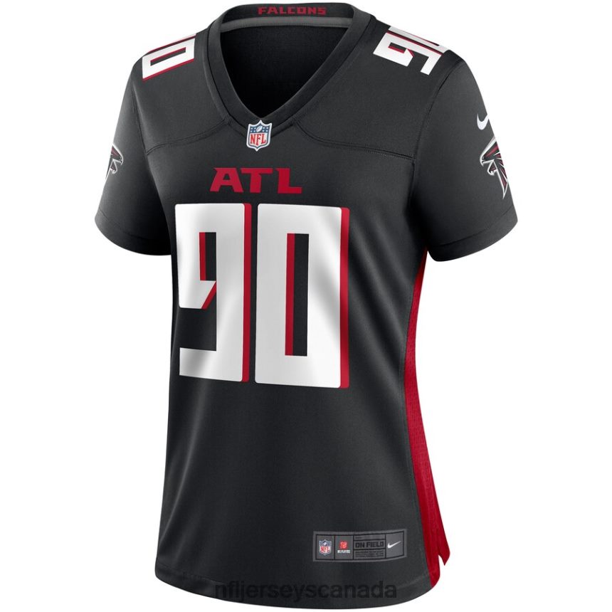 Women Atlanta Falcons Marlon Davidson Nike Black Game Jersey Clothing NFL TBXFR66115