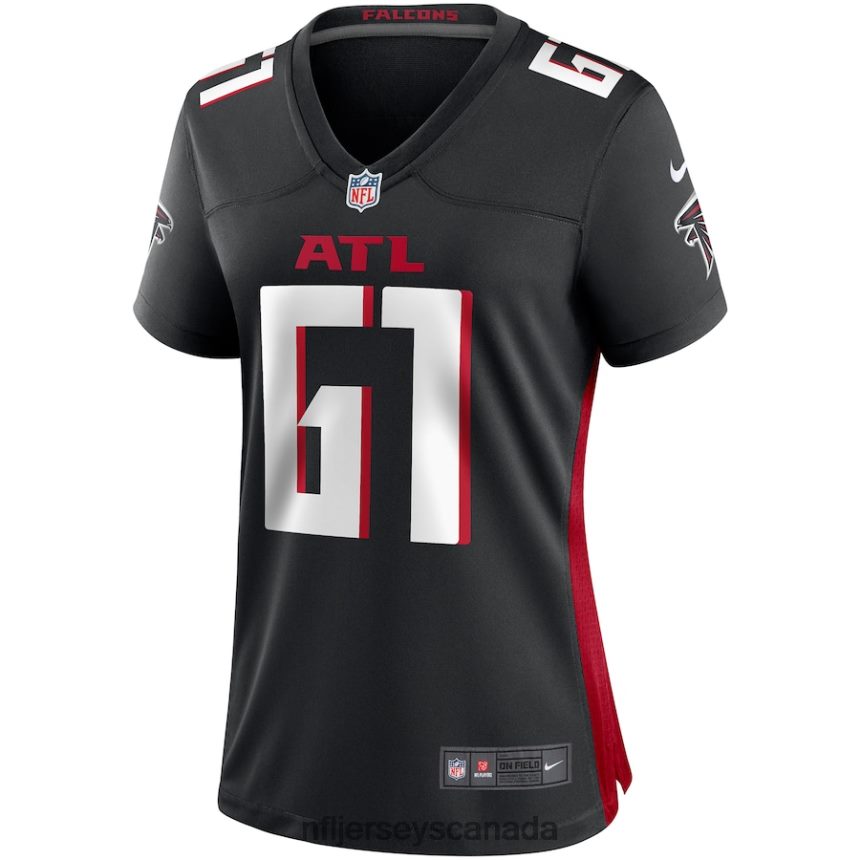 Women Atlanta Falcons Matt Hennessy Nike Black Game Jersey Clothing NFL TBXFR65220