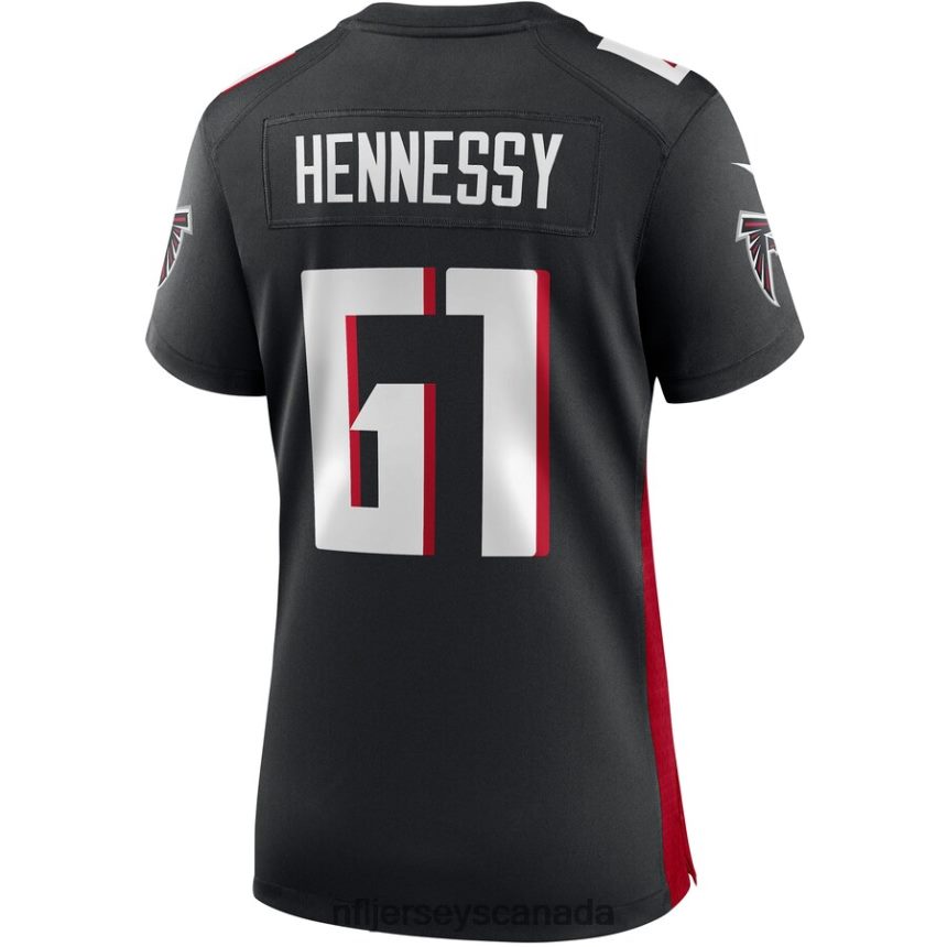 Women Atlanta Falcons Matt Hennessy Nike Black Game Jersey Clothing NFL TBXFR65220