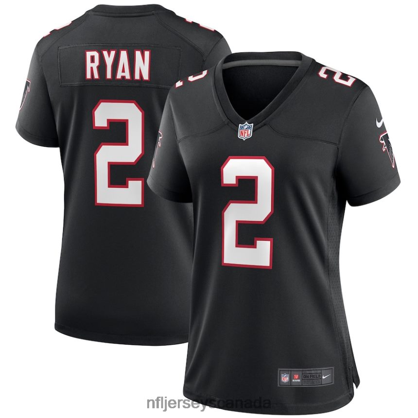 Women Atlanta Falcons Matt Ryan Nike Black Throwback Game Jersey Clothing NFL TBXFR61755