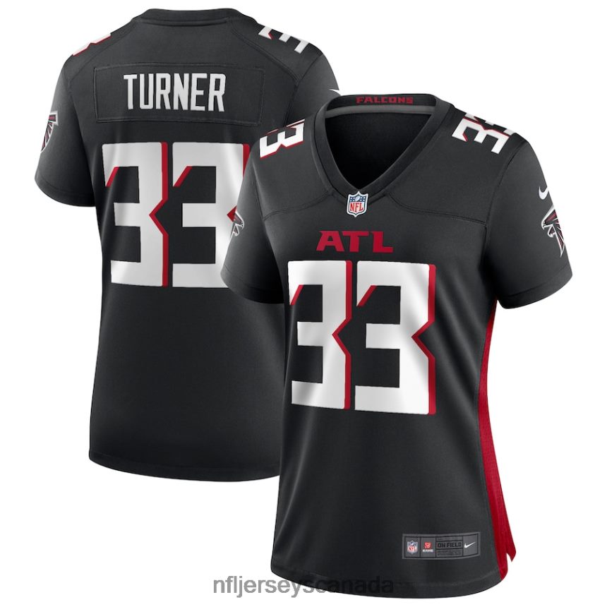 Women Atlanta Falcons Michael Turner Nike Black Game Retired Player Jersey Clothing NFL TBXFR66317