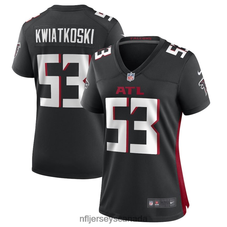Women Atlanta Falcons Nick Kwiatkoski Nike Black Game Player Jersey Clothing NFL TBXFR65383