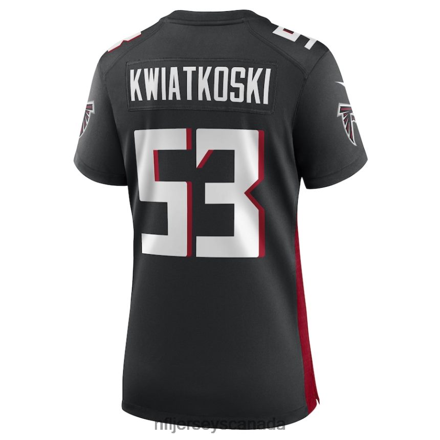 Women Atlanta Falcons Nick Kwiatkoski Nike Black Game Player Jersey Clothing NFL TBXFR65383