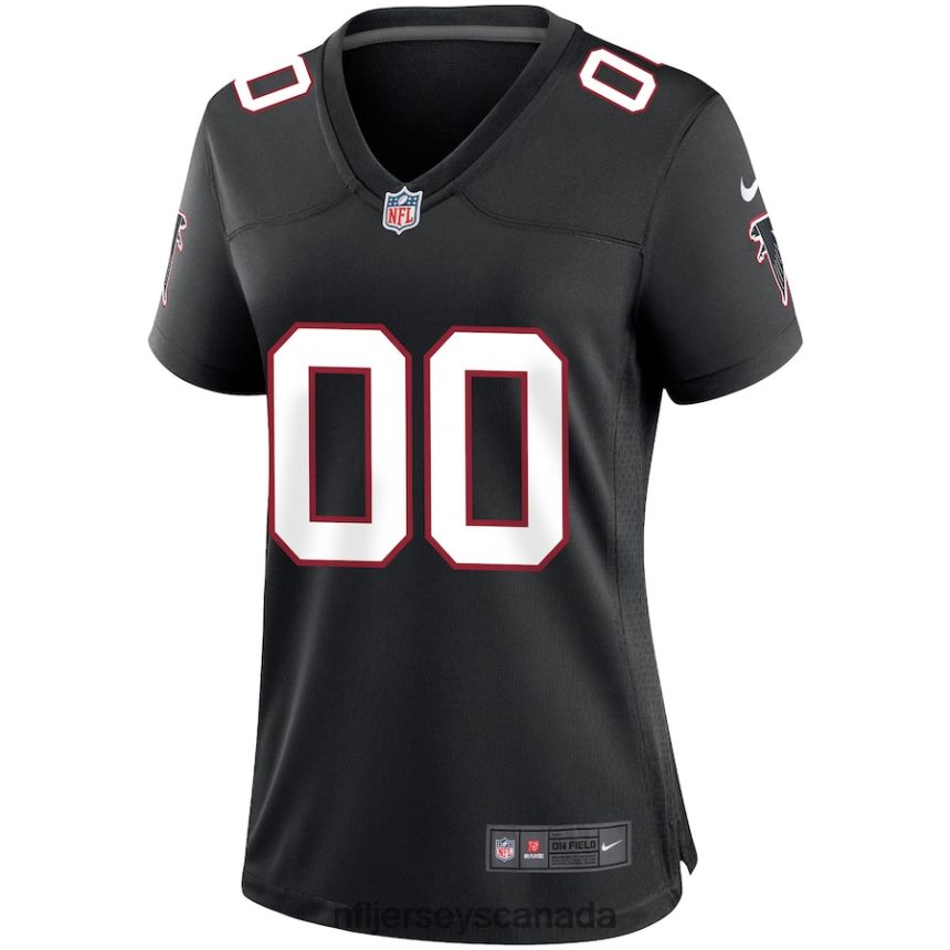 Women Atlanta Falcons Nike Black Throwback Custom Game Jersey Clothing NFL TBXFR62696