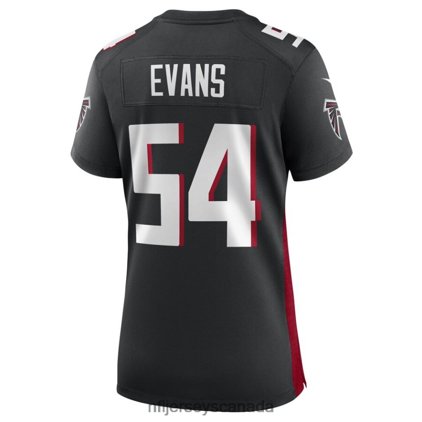 Women Atlanta Falcons Rashaan Evans Nike Black Game Player Jersey Clothing NFL TBXFR64100