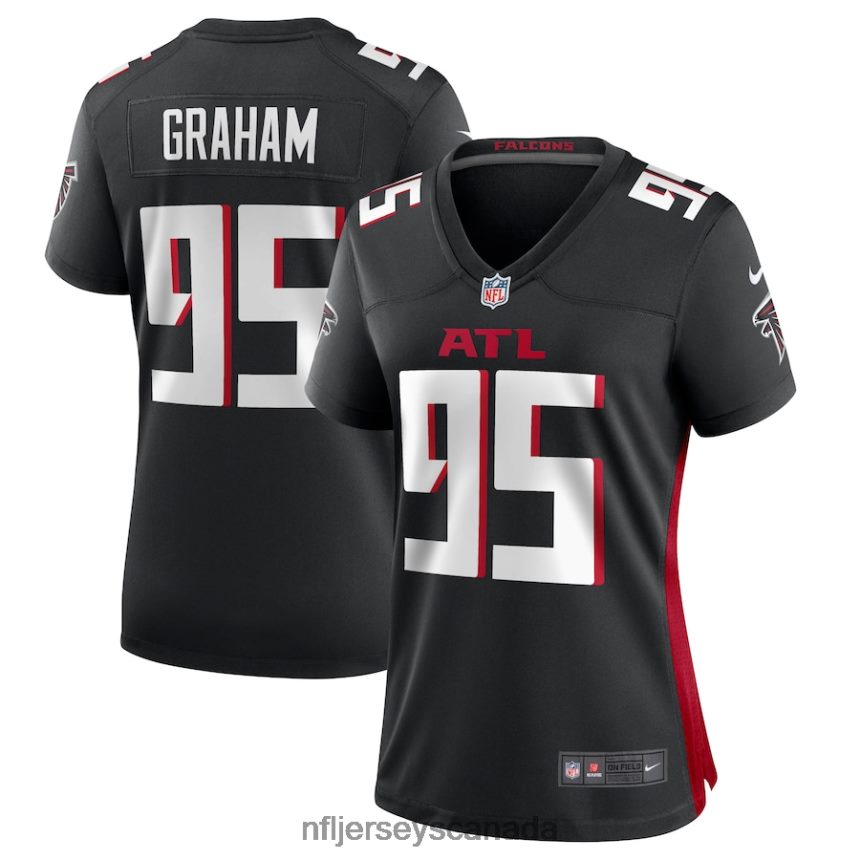 Women Atlanta Falcons TaQuon Graham Nike Black Game Jersey Clothing NFL TBXFR65386