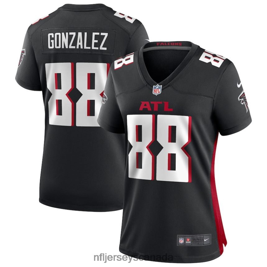 Women Atlanta Falcons Tony Gonzalez Nike Black Game Retired Player Jersey Clothing NFL TBXFR63160