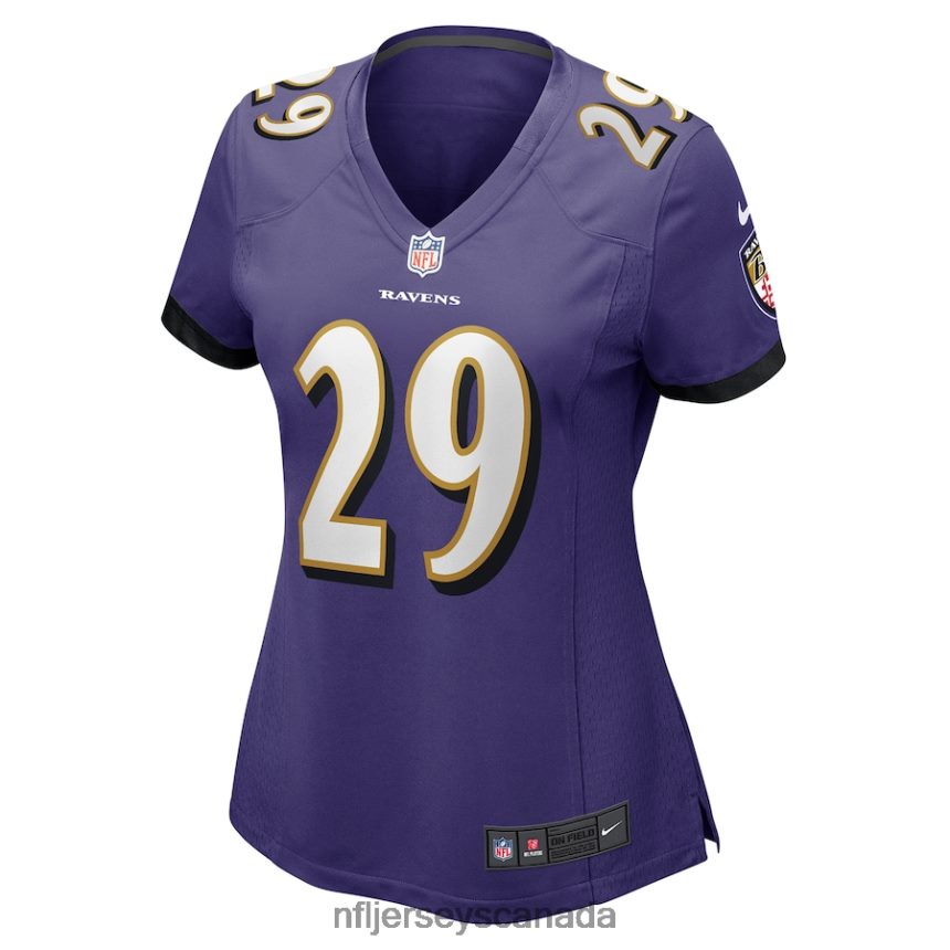 Women Baltimore Ravens Ar\Darius Washington Nike Purple Player Game Jersey Clothing NFL TBXFR66969