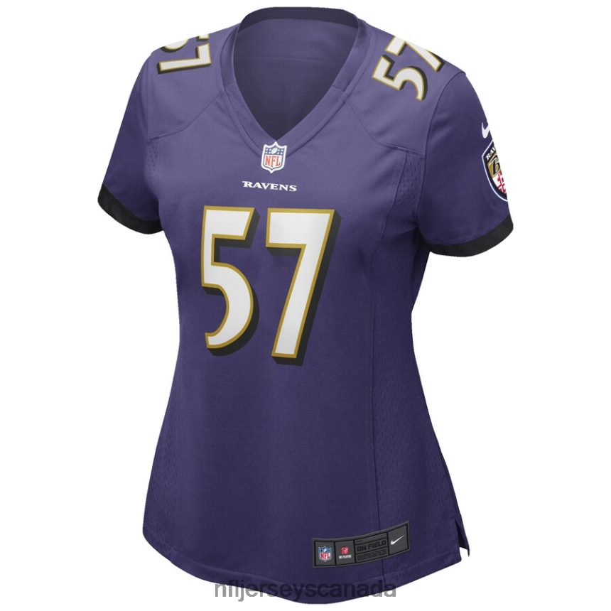Women Baltimore Ravens Bart Scott Nike Purple Game Retired Player Jersey Clothing NFL TBXFR66803