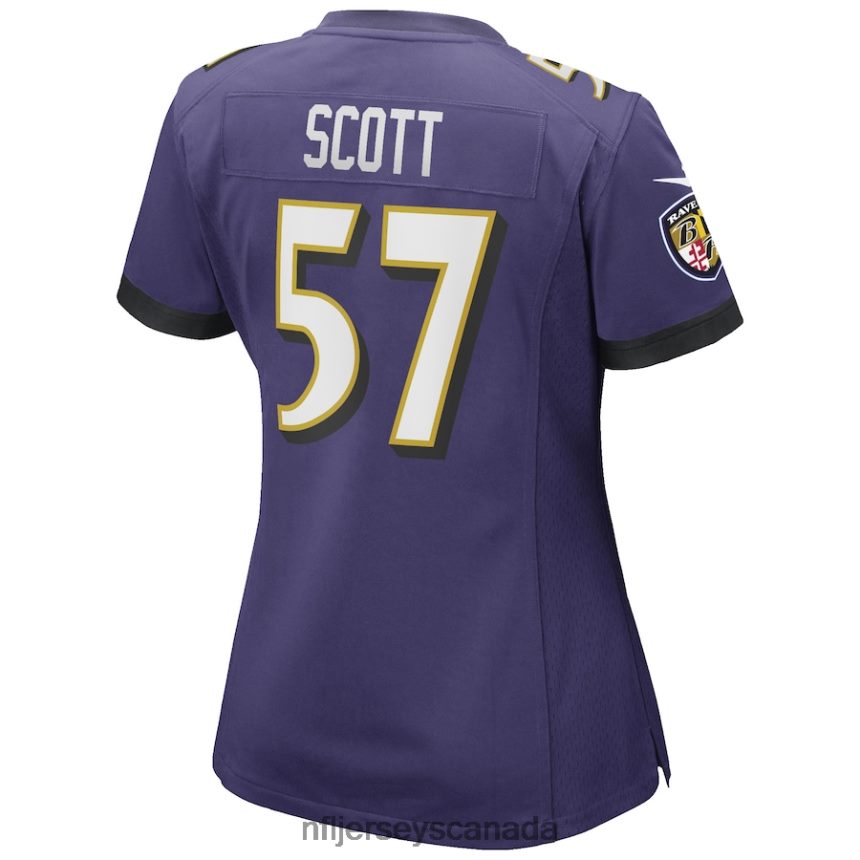 Women Baltimore Ravens Bart Scott Nike Purple Game Retired Player Jersey Clothing NFL TBXFR66803