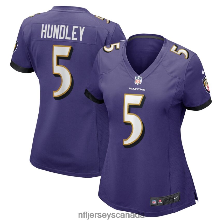 Women Baltimore Ravens Brett Hundley Nike Purple Home Game Player Jersey Clothing NFL TBXFR67022