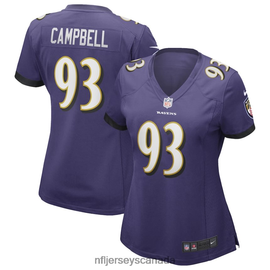 Women Baltimore Ravens Calais Campbell Nike Purple Game Player Jersey Clothing NFL TBXFR64568