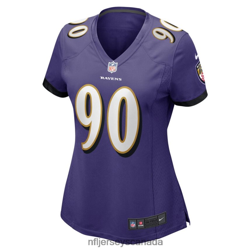Women Baltimore Ravens David Ojabo Nike Purple Game Player Jersey Clothing NFL TBXFR66490