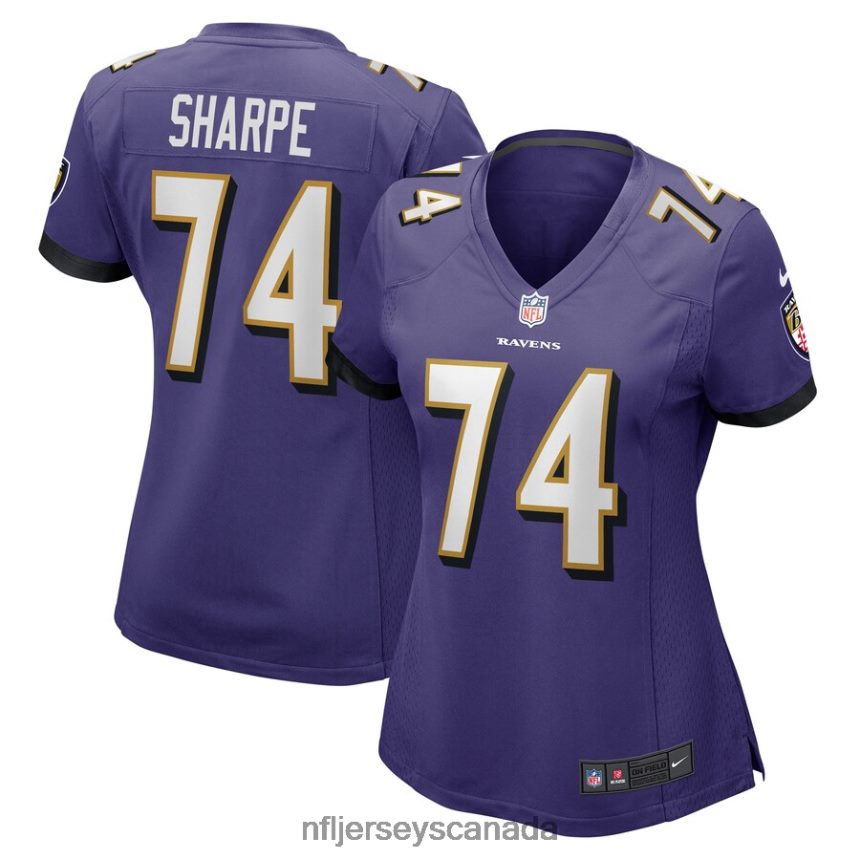 Women Baltimore Ravens David Sharpe Nike Purple Game Player Jersey Clothing NFL TBXFR66711