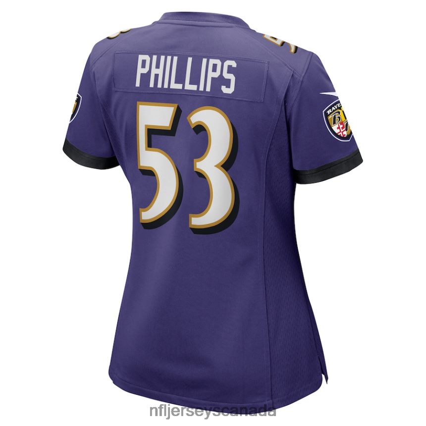Women Baltimore Ravens Del\Shawn Phillips Nike Purple Game Player Jersey Clothing NFL TBXFR66579