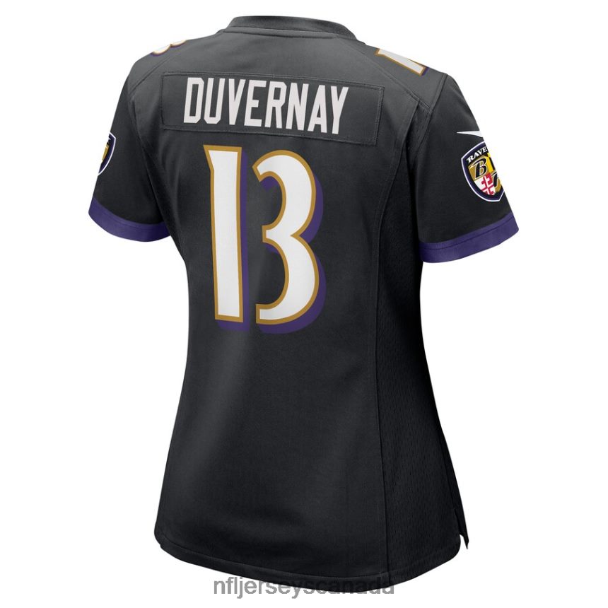 Women Baltimore Ravens Devin Duvernay Nike Black Game Player Jersey Clothing NFL TBXFR65504