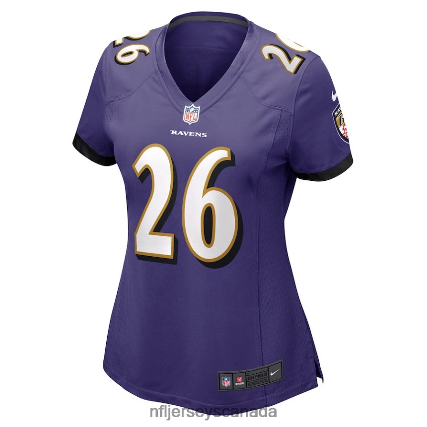 Women Baltimore Ravens Geno Stone Nike Purple Game Jersey Clothing NFL TBXFR66864