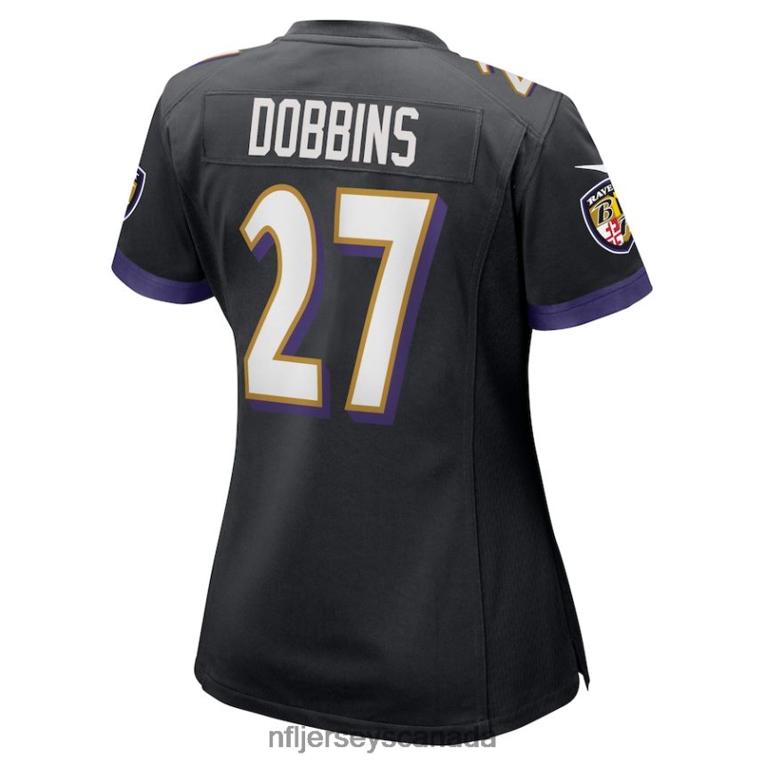 Women Baltimore Ravens JK Dobbins Nike Black Game Jersey Clothing NFL TBXFR63463