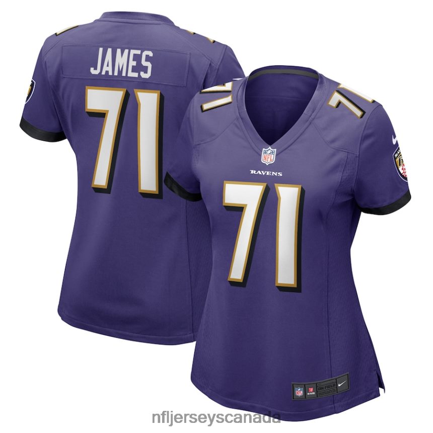 Women Baltimore Ravens JaWuan James Nike Purple Player Game Jersey Clothing NFL TBXFR66496