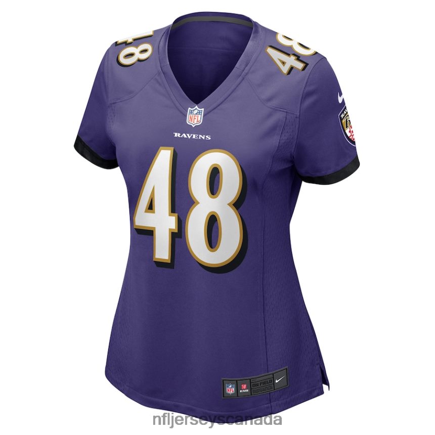 Women Baltimore Ravens Jeremiah Moon Nike Purple Game Player Jersey Clothing NFL TBXFR66956