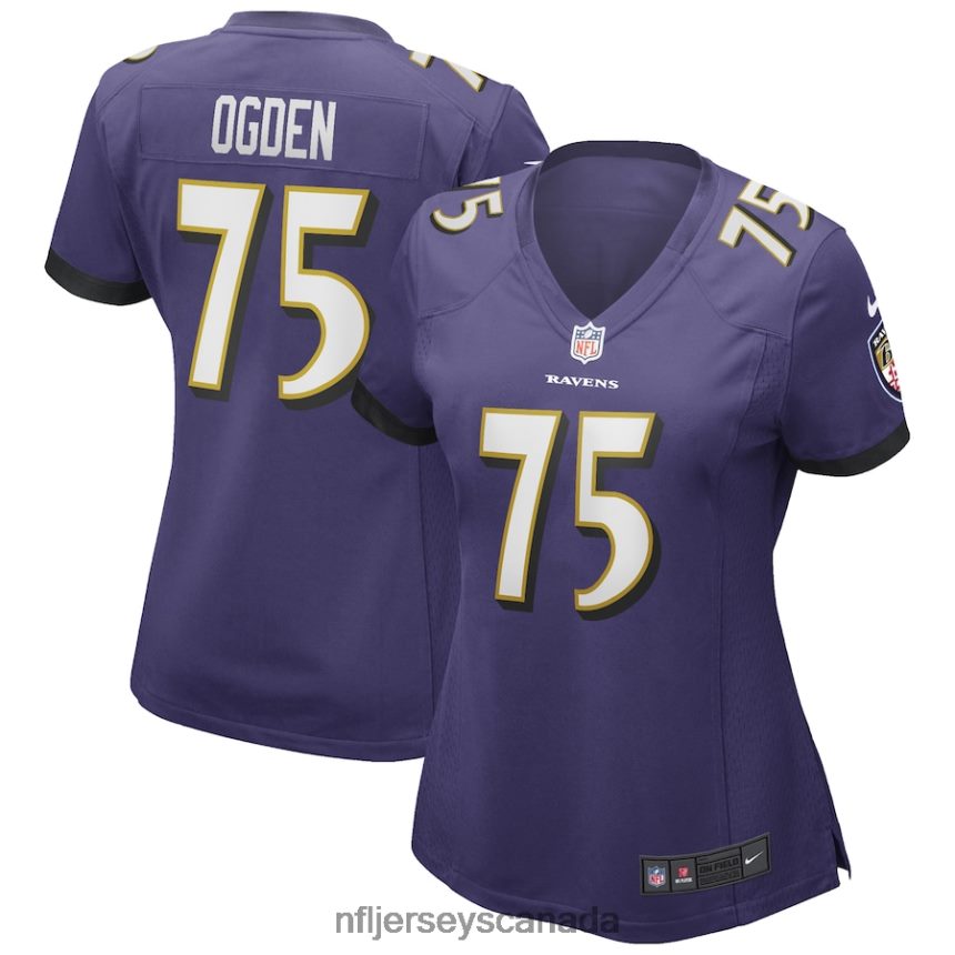 Women Baltimore Ravens Jonathan Ogden Nike Purple Game Retired Player Jersey Clothing NFL TBXFR63349