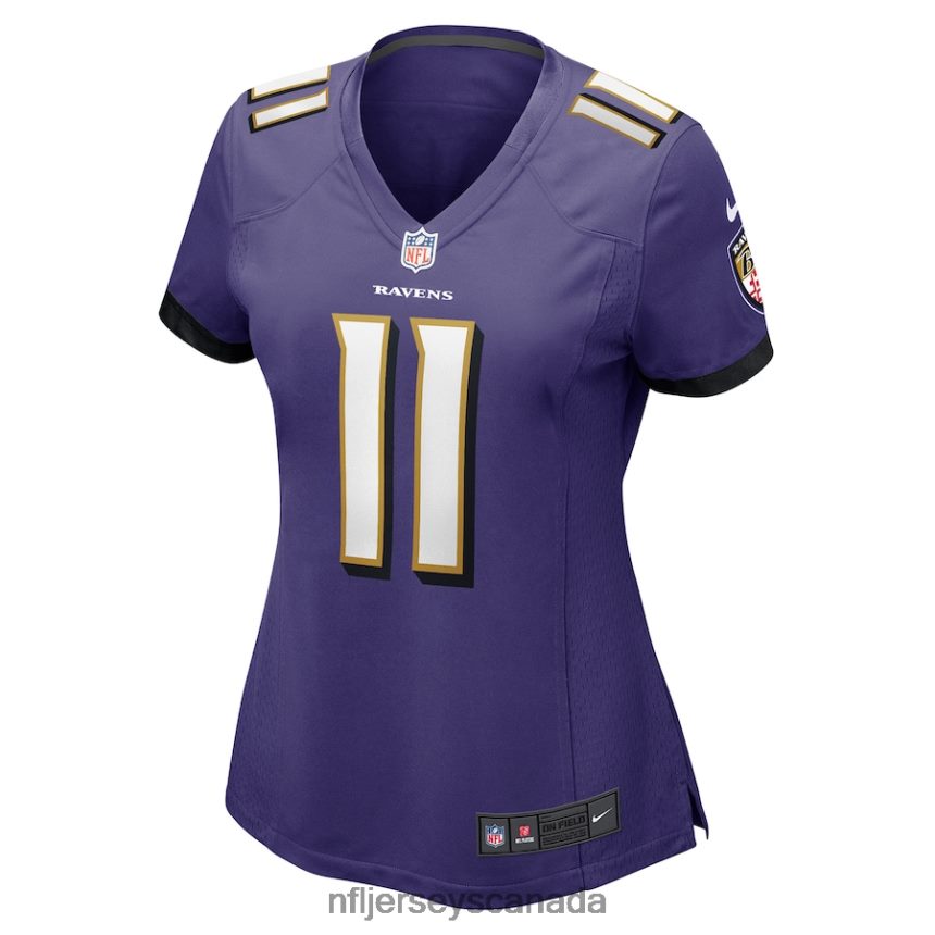 Women Baltimore Ravens Jordan Stout Nike Purple Player Game Jersey Clothing NFL TBXFR64247