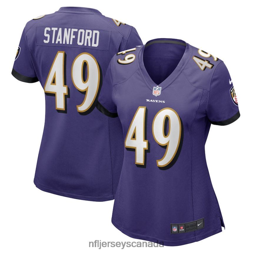Women Baltimore Ravens Julian Stanford Nike Purple Home Game Player Jersey Clothing NFL TBXFR65822