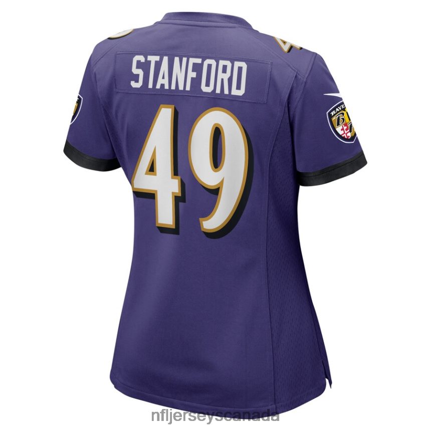 Women Baltimore Ravens Julian Stanford Nike Purple Home Game Player Jersey Clothing NFL TBXFR65822