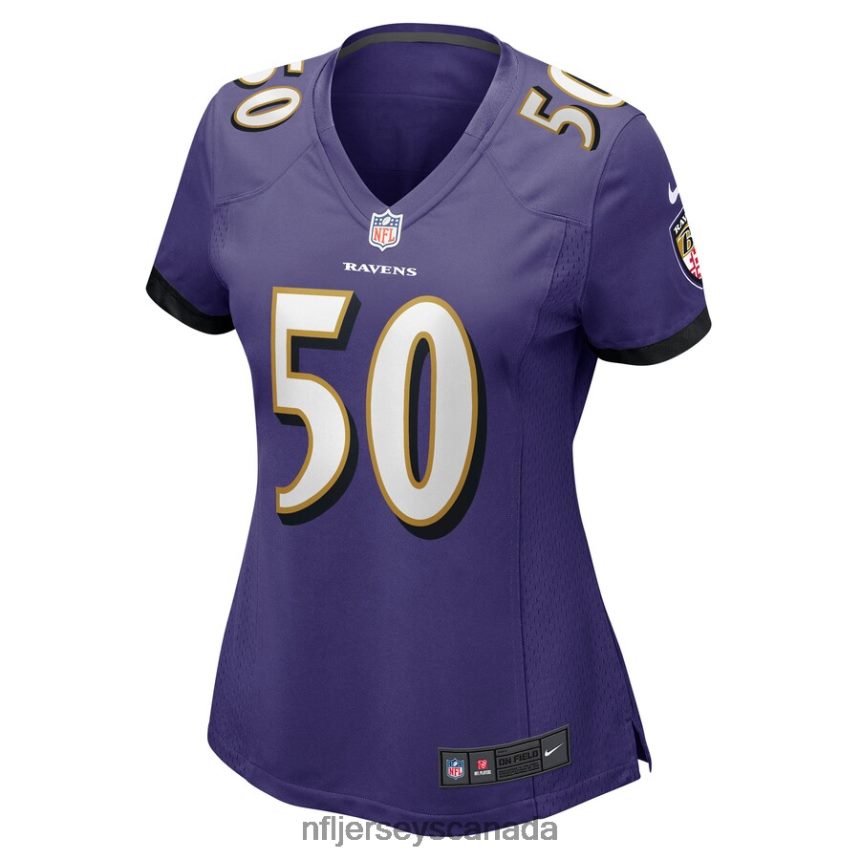 Women Baltimore Ravens Justin Houston Nike Purple Game Jersey Clothing NFL TBXFR66315