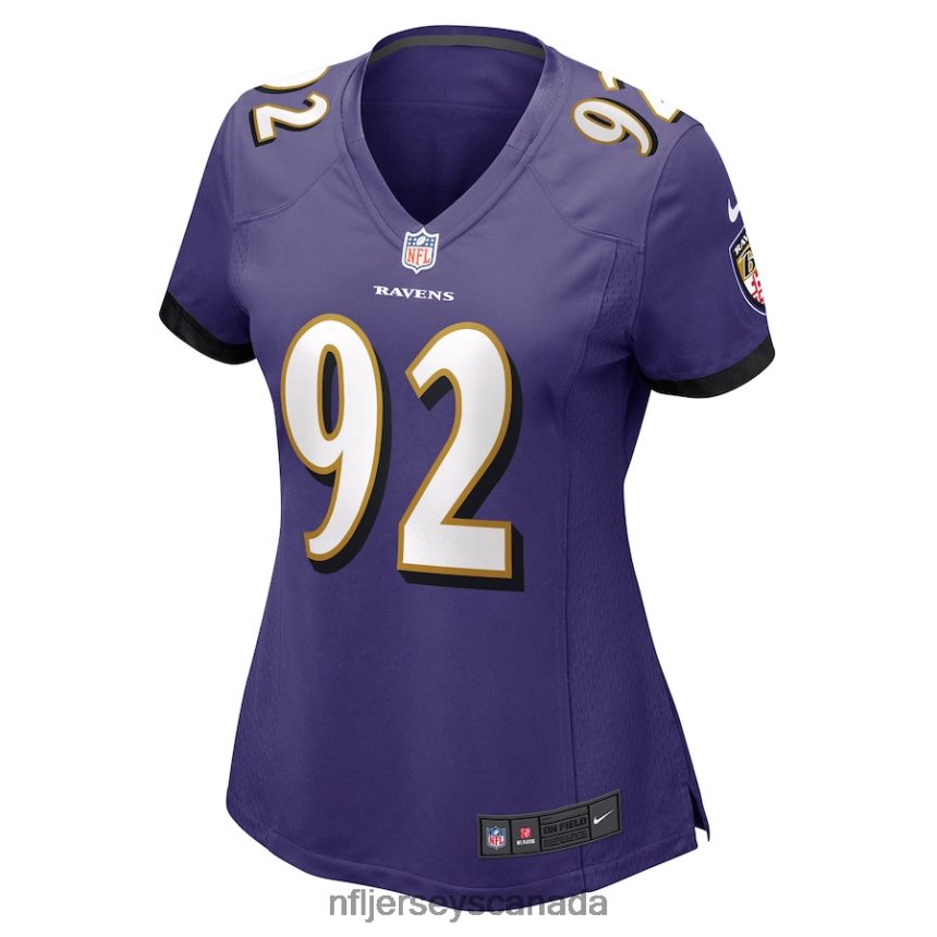 Women Baltimore Ravens Justin Madubuike Nike Purple Game Jersey Clothing NFL TBXFR66807