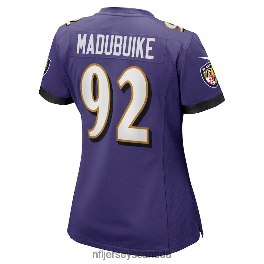 Women Baltimore Ravens Justin Madubuike Nike Purple Game Jersey Clothing NFL TBXFR66807