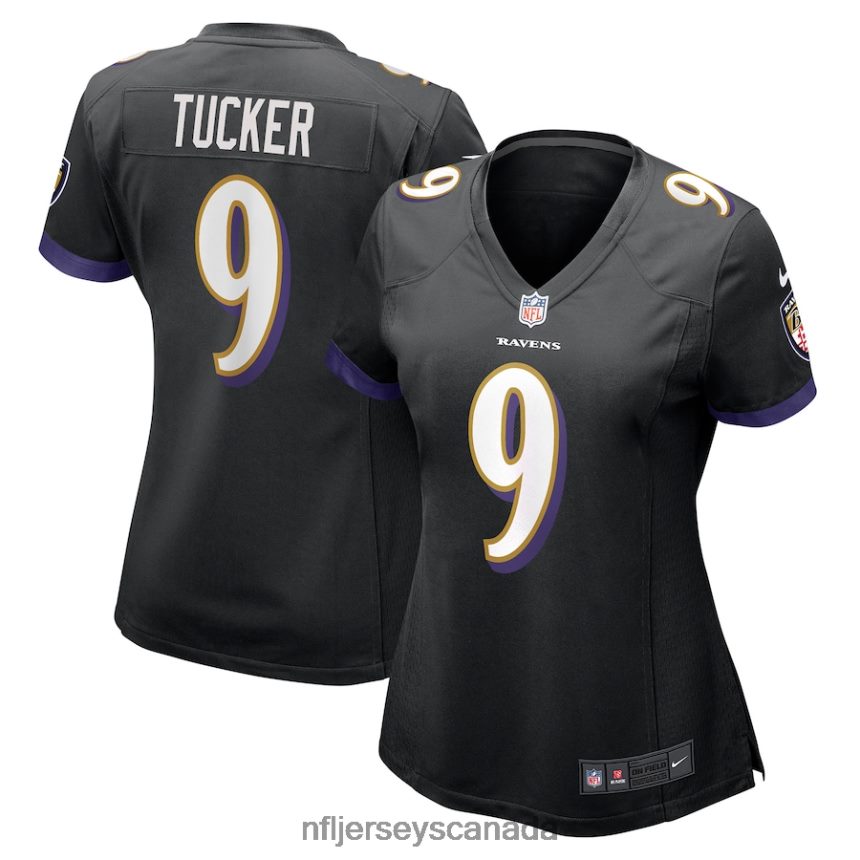 Women Baltimore Ravens Justin Tucker Nike Black Game Jersey Clothing NFL TBXFR61683