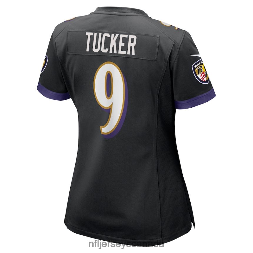 Women Baltimore Ravens Justin Tucker Nike Black Game Jersey Clothing NFL TBXFR61683