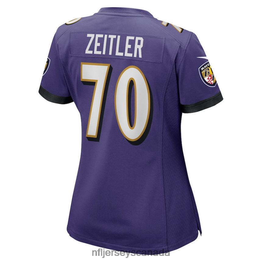 Women Baltimore Ravens Kevin Zeitler Nike Purple Game Jersey Clothing NFL TBXFR65997