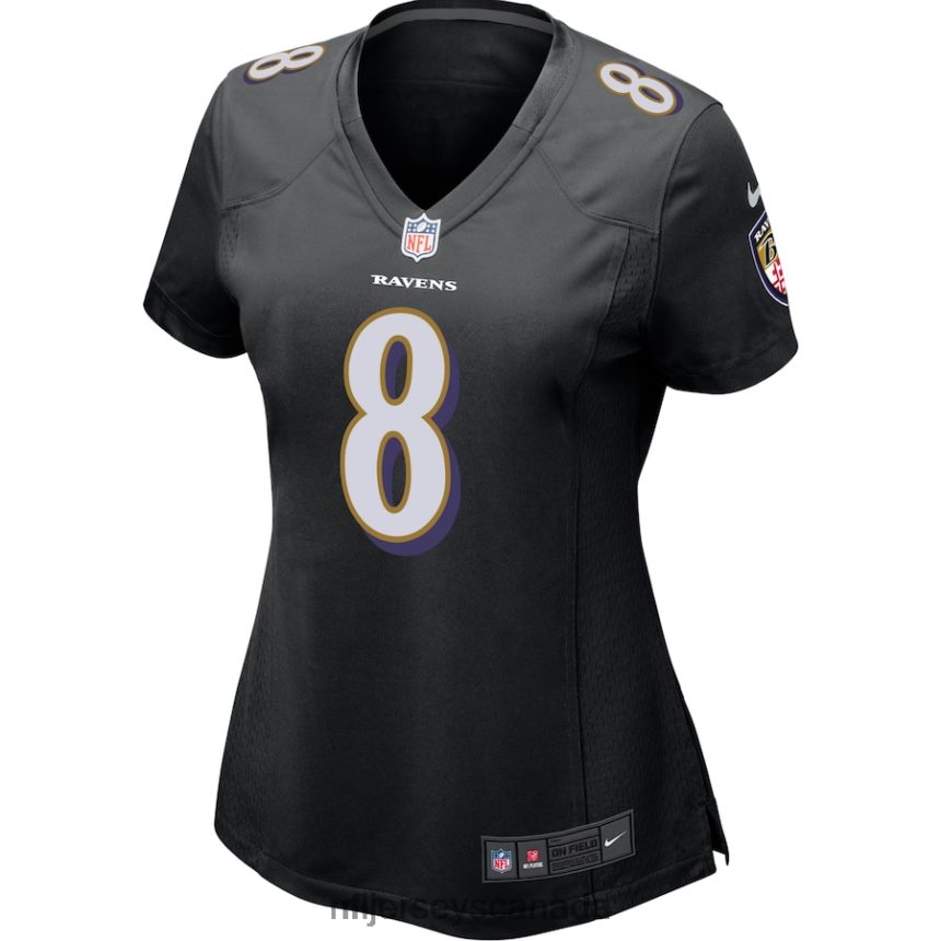 Women Baltimore Ravens Lamar Jackson Nike Black Game Event Jersey Clothing NFL TBXFR65536
