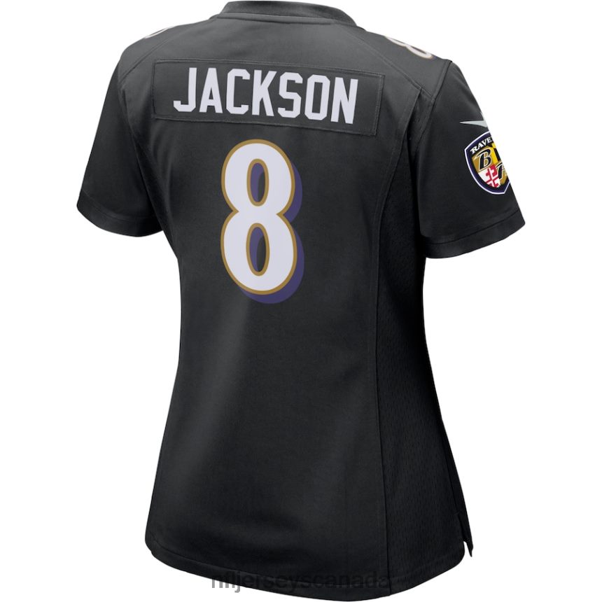 Women Baltimore Ravens Lamar Jackson Nike Black Game Event Jersey Clothing NFL TBXFR65536