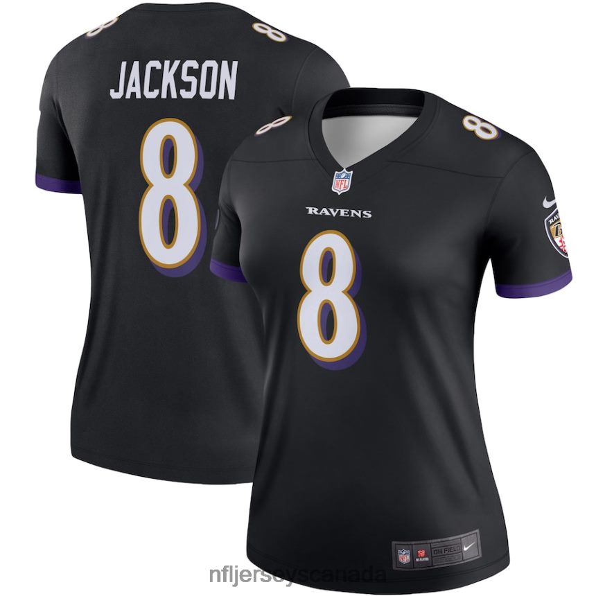 Women Baltimore Ravens Lamar Jackson Nike Black Legend Team Jersey Clothing NFL TBXFR62929