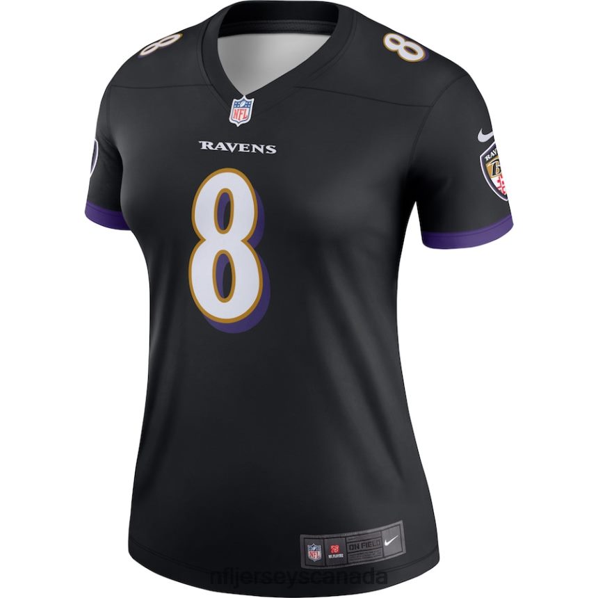 Women Baltimore Ravens Lamar Jackson Nike Black Legend Team Jersey Clothing NFL TBXFR62929