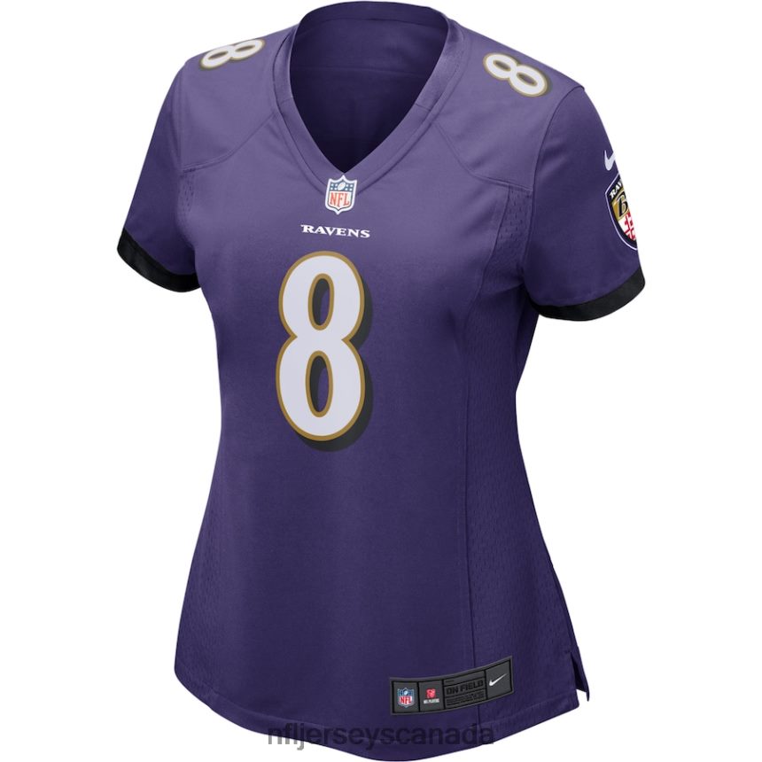 Women Baltimore Ravens Lamar Jackson Nike Purple Game Player Jersey Clothing NFL TBXFR61026