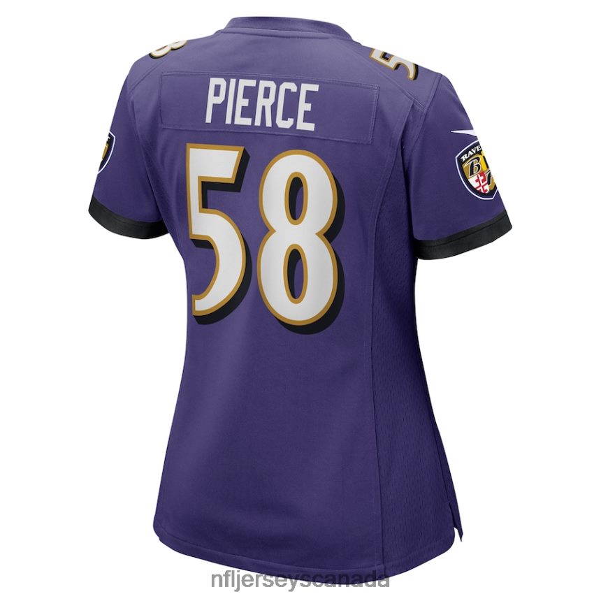 Women Baltimore Ravens Michael Pierce Nike Purple Player Game Jersey Clothing NFL TBXFR65838